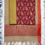 Aarong Slab Cotton Screen Print (Maroon)