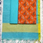 Aarong Slab Cotton Screen Print (Orange)