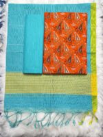 Aarong Slab Cotton Screen Print (Orange)