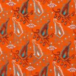 Aarong Slab Cotton Screen Print (Orange) - Image 2